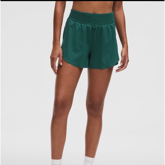 Lululemon FAST AND FREE HR CLASSIC SHORTS 3” in STORM TEAL SZ 12 NWT - Picture 4 of 12
